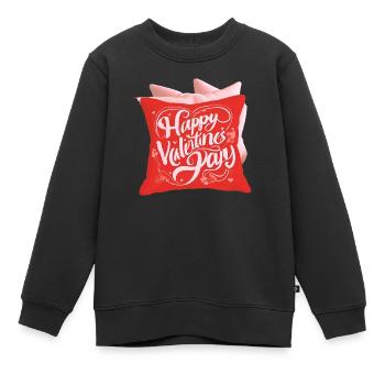 VALENTEN 2025 - Sweat Premium enfant bio - noir - Devant - AI Model Kid Female (0cm)