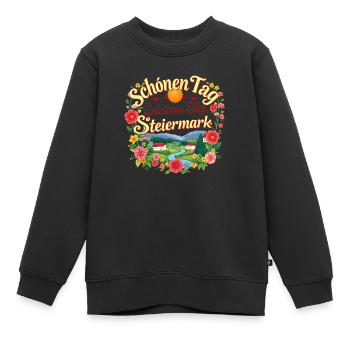 Steiermark 1 - Kinder Premium Organic Sweatshirt - Schwarz - Vorne - AI Model Kid Female (0cm)