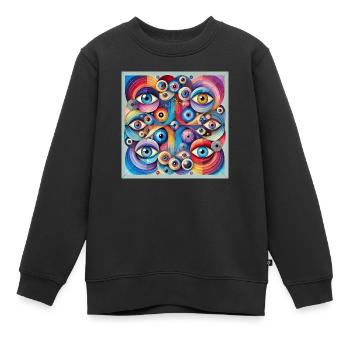 DANTE ALEGRIA - Sweat Premium enfant bio - noir - Devant - AI Model Kid Female (0cm)