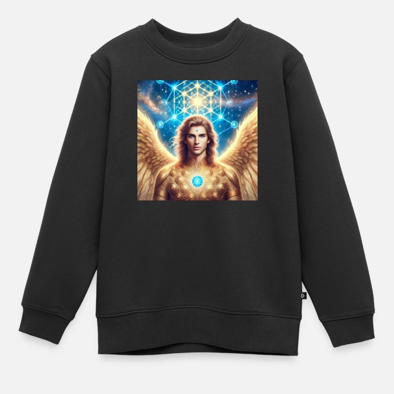Ange Métatron - Sweat Premium enfant bio - noir
