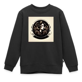Beauté - Sweat Premium enfant bio - noir - Devant - AI Model Kid Female (0cm)
