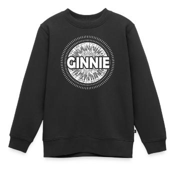 Idée cadeau Ginnie - Sweat Premium enfant bio - noir - Devant - AI Model Kid Female (0cm)