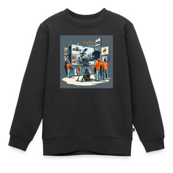 The camera studio - Kinder Premium Organic Sweatshirt - Schwarz - Vorne - AI Model Kid Female (0cm)