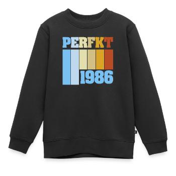 1986 1986 - Sweat Premium enfant bio - noir - Devant - AI Model Kid Female (0cm)
