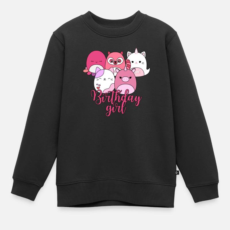 Süßes Squishmallow-Geburtstagskind - Kinder Premium Organic Sweatshirt - Schwarz