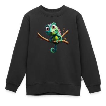 Dschungel-Kumpel - Kinder Premium Organic Sweatshirt - Schwarz - Vorne - AI Model Kid Female (0cm)