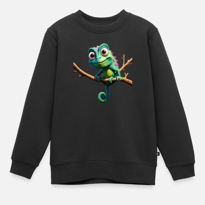 Copain de la jungle - Sweat Premium enfant bio - noir