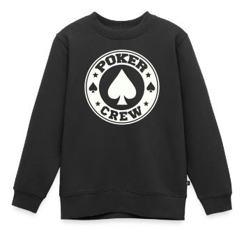 Équipe de poker - Sweat Premium enfant bio - noir - Devant - AI Model Kid Female (0cm)
