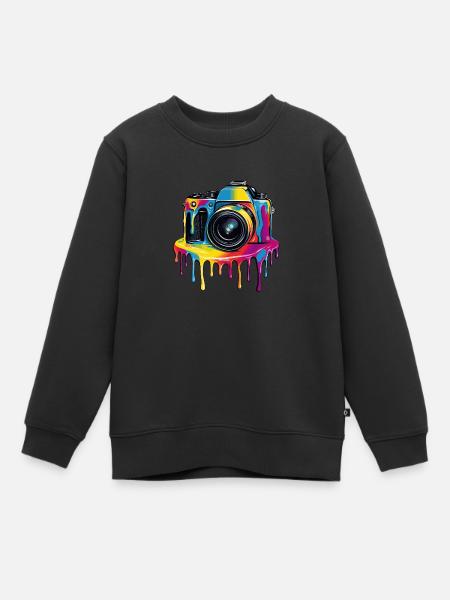 Photographe - Sweat Premium enfant bio - noir