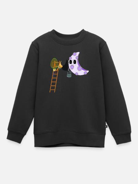 AUF DEM MOND - Kinder Premium Organic Sweatshirt - Schwarz