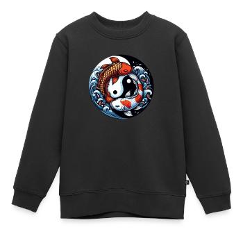 astro poisson 1 - Sweat Premium enfant bio - noir - Devant - AI Model Kid Female (0cm)