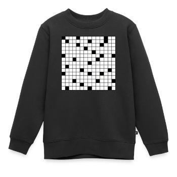 Kreuzworträtsel DIY - Kinder Premium Organic Sweatshirt - Schwarz - Vorne - AI Model Kid Female (0cm)