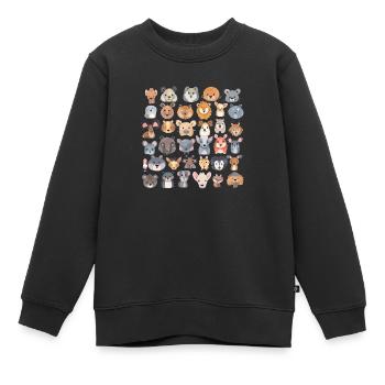 Animaux - Sweat Premium enfant bio - noir - Devant - AI Model Kid Female (0cm)