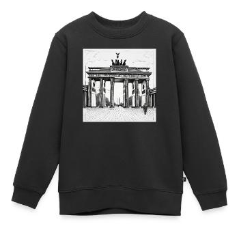 Brandenburger Tor - Kinder Premium Organic Sweatshirt - Schwarz - Vorne - AI Model Kid Female (0cm)
