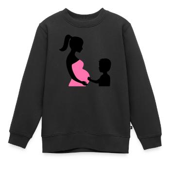 Schwanger mit Sohn - Kinder Premium Organic Sweatshirt - Schwarz - Vorne - AI Model Kid Female (0cm)