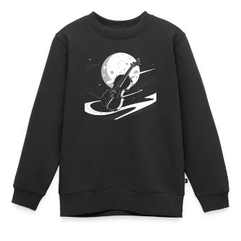 Geige - Kinder Premium Organic Sweatshirt - Schwarz - Vorne - AI Model Kid Female (0cm)