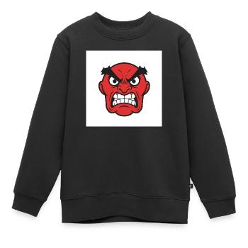 Expressive rage: A powerful display - Kids Premium Organic Sweatshirt - black - Front - AI Model Kid Female (0cm)