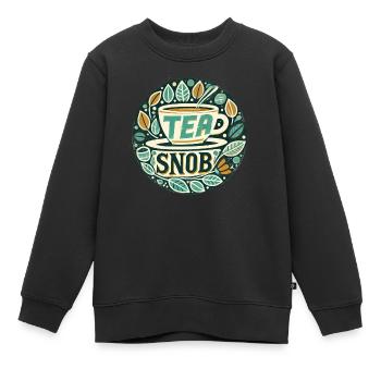 Tee-Snob - Kinder Premium Organic Sweatshirt - Schwarz - Vorne - AI Model Kid Female (0cm)