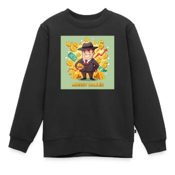 Geldmacher: Strategien für den finanziellen Erfolg - Kinder Premium Organic Sweatshirt - Schwarz - Vorne - AI Model Kid Female (0cm)