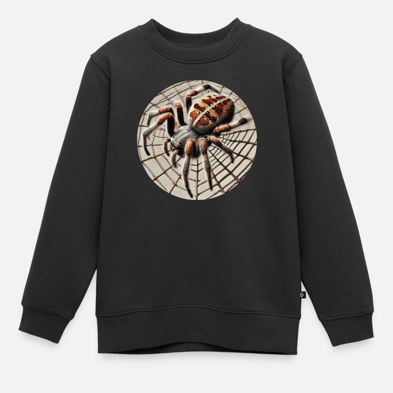 Araignée croisée - Sweat Premium enfant bio - noir