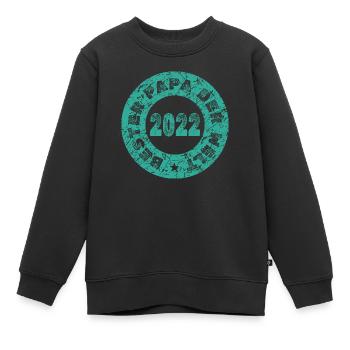 Papa 2022 - Kinder Premium Organic Sweatshirt - Schwarz - Vorne - AI Model Kid Female (0cm)
