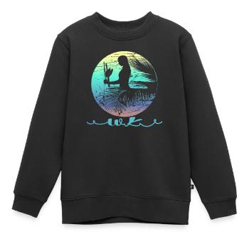 WK Surf femme de rêve - Sweat Premium enfant bio - noir - Devant - AI Model Kid Female (0cm)
