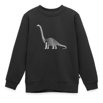 Dinosaurier Dinosaurier Dinosaurier Brachiosaurier - Kinder Premium Organic Sweatshirt - Schwarz - Vorne - AI Model Kid Female (0cm)