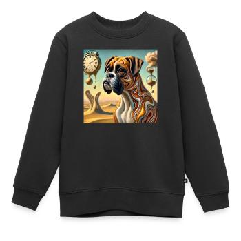 SalvadogDali - Kinder Premium Organic Sweatshirt - Schwarz - Vorne - AI Model Kid Female (0cm)