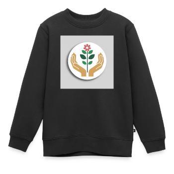 Logo zur Förderung des Wachstums - Kinder Premium Organic Sweatshirt - Schwarz - Vorne - AI Model Kid Female (0cm)
