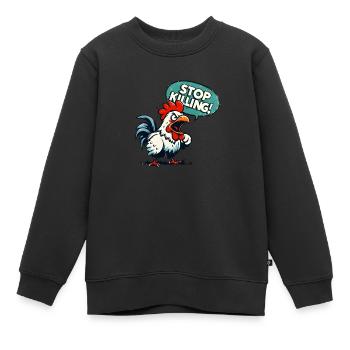 Arrêtez de tuer ! - Sweat Premium enfant bio - noir - Devant - AI Model Kid Female (0cm)