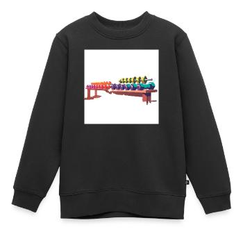 Hanteln - Kinder Premium Organic Sweatshirt - Schwarz - Vorne - AI Model Kid Female (0cm)