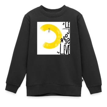 Le rayon du Soleil - Design Abstrait - Sweat Premium enfant bio - noir - Devant - AI Model Kid Female (0cm)