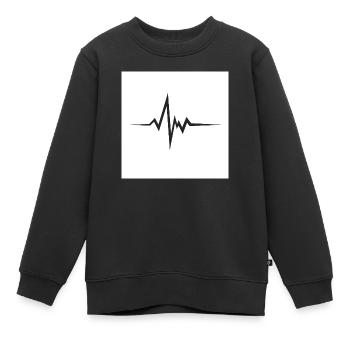 Im Takt des Herzens - Puls der Emotionen - Kinder Premium Organic Sweatshirt - Schwarz - Vorne - AI Model Kid Female (0cm)
