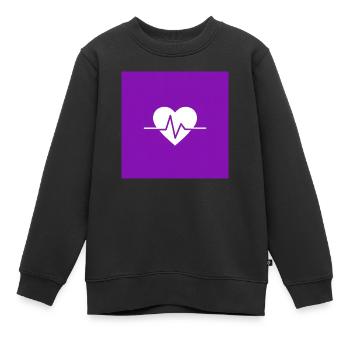 Der Rhythmus des Lebens - Pulsierende Vitalität - Kinder Premium Organic Sweatshirt - Schwarz - Vorne - AI Model Kid Female (0cm)