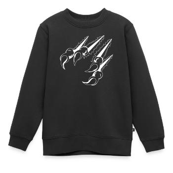krallen 01 - Kinder Premium Organic Sweatshirt - Schwarz - Vorne - AI Model Kid Female (0cm)