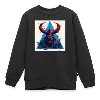 Odin - Sweat Premium enfant bio - noir - Devant - AI Model Kid Female (0cm)