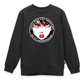 Bureau des troubles antifa - Sweat Premium enfant bio - noir - Devant - AI Model Kid Female (0cm)