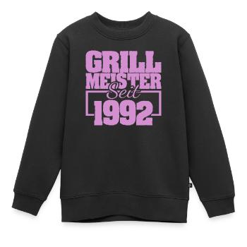 Barbecue 1992 - Kids Premium Organic Sweatshirt - black - Front - AI Model Kid Female (0cm)
