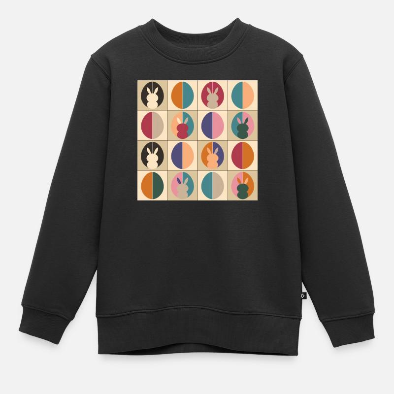 Ostereier Design No.03 - Kinder Premium Organic Sweatshirt - Schwarz