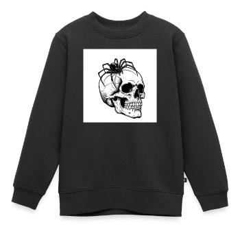 Skull & Spider - Quand la mort rampe - Sweat Premium enfant bio - noir - Devant - AI Model Kid Female (0cm)
