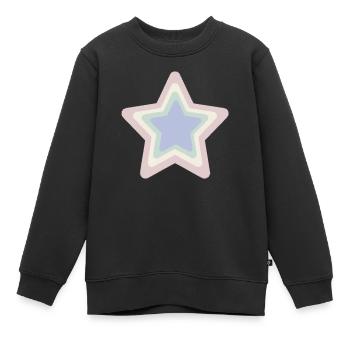 Stern - Kinder Premium Organic Sweatshirt - Schwarz - Vorne - AI Model Kid Female (0cm)