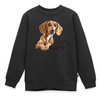 Hundeliebhaber - Kinder Premium Organic Sweatshirt - Schwarz - Vorne - AI Model Kid Female (0cm)