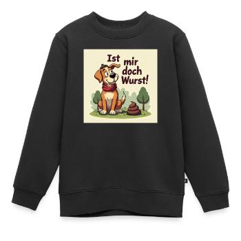 Ist mir doch Wurst - Kinder Premium Organic Sweatshirt - Schwarz - Vorne - AI Model Kid Female (0cm)