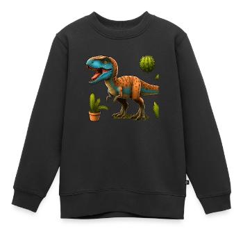 Dinosaurier - Riesiges Säugetier - Kinder Premium Organic Sweatshirt - Schwarz - Vorne - AI Model Kid Female (0cm)
