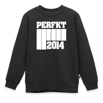 2014 2014 - Kinder Premium Organic Sweatshirt - Schwarz - Vorne - AI Model Kid Female (0cm)