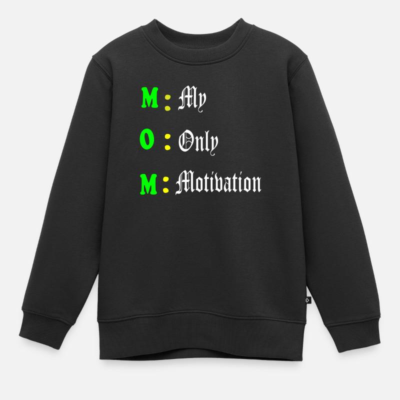 Conception de la motivation de la mère - Sweat Premium enfant bio - noir