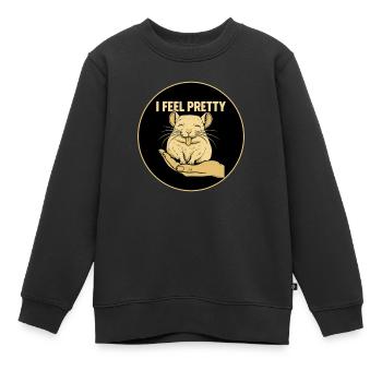 I Feel Pretty Chinchilla - Kinder Premium Organic Sweatshirt - Schwarz - Vorne - AI Model Kid Female (0cm)