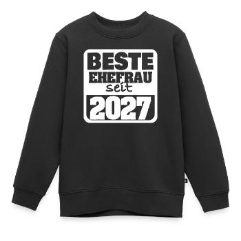 Amoureux 2027 - Sweat Premium enfant bio - noir - Devant - AI Model Kid Female (0cm)