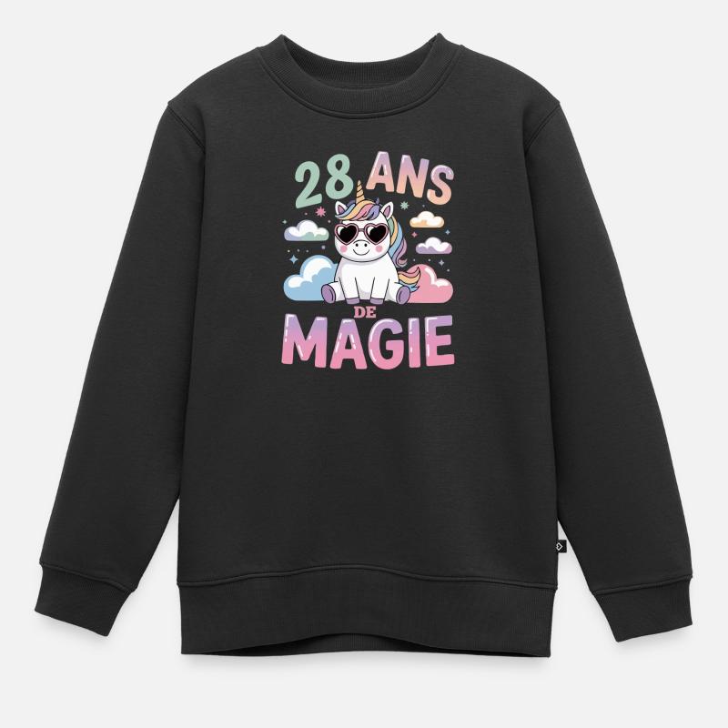 28 ans de magie - Sweat Premium enfant bio - noir