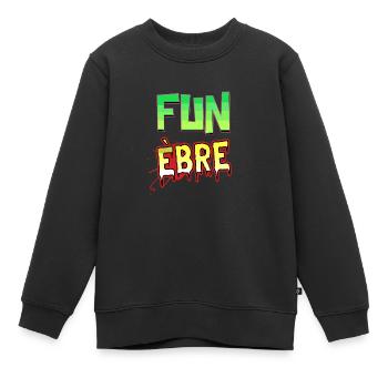 FUN ÈBRE ! - Sweat Premium enfant bio - noir - Devant - AI Model Kid Female (0cm)